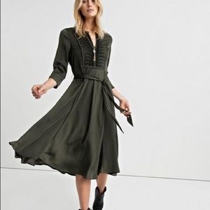 NWT Lucky Brand Satin Embroidered Dress